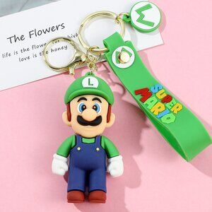 NEW Super Mario Bros Red/Blue Mario Keychain